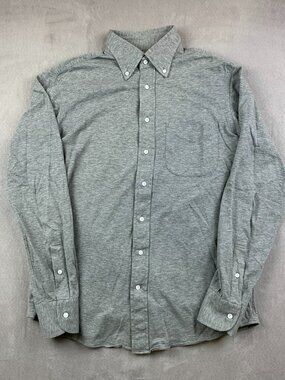 Spier & Mackay Mens Shirt 15.5 Medium Slim Gray Button Up Long Sleeve Woven Knit